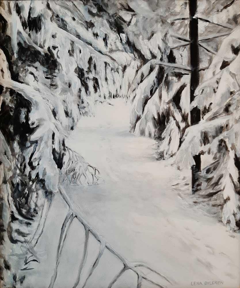 Vinterlandskap på Huvudgingen